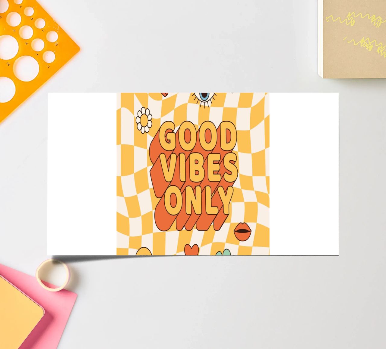 Positive Vibes Art | Groovy Good Vibes Only Print sticker sheet by NorwesClub