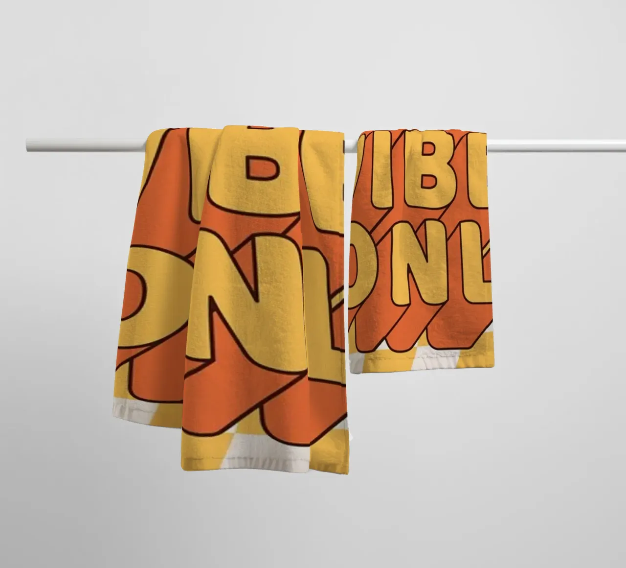 Positive Vibes Kunst | Groovy Nur gute Vibes drucken Handtuch von NorwesClub
