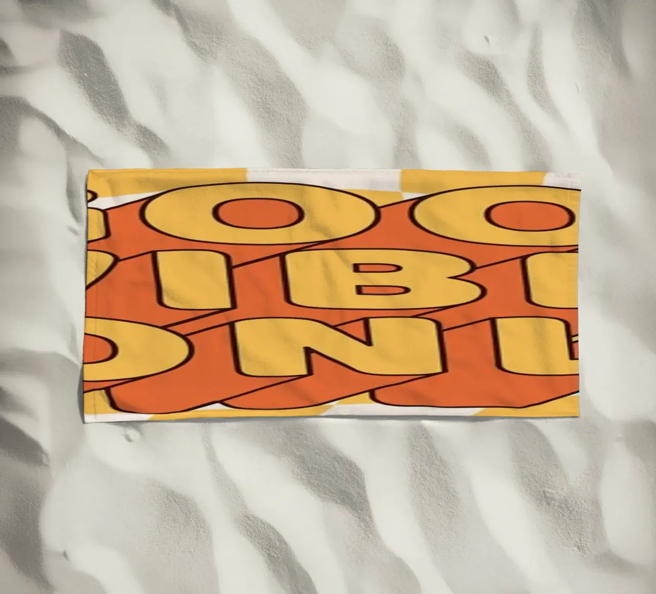 Positive Vibes Art | Groovy Good Vibes Only Print serviette de plage de NorwesClub