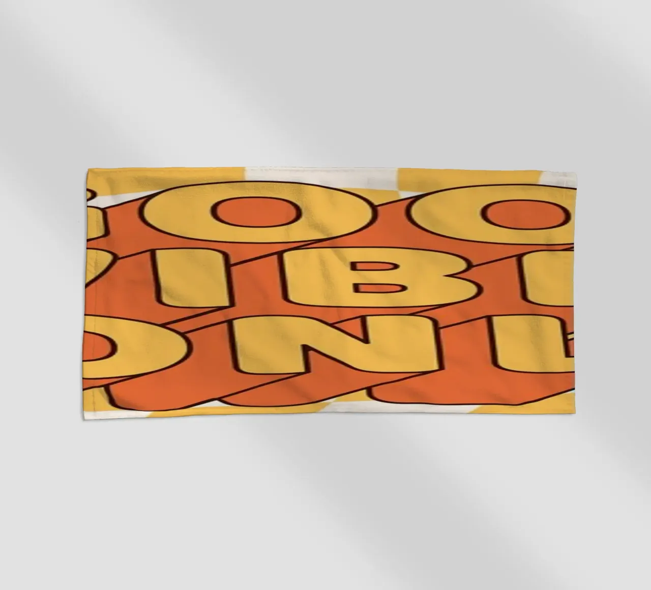 Positive Vibes Art | Groovy Good Vibes Only Print beach towel by NorwesClub