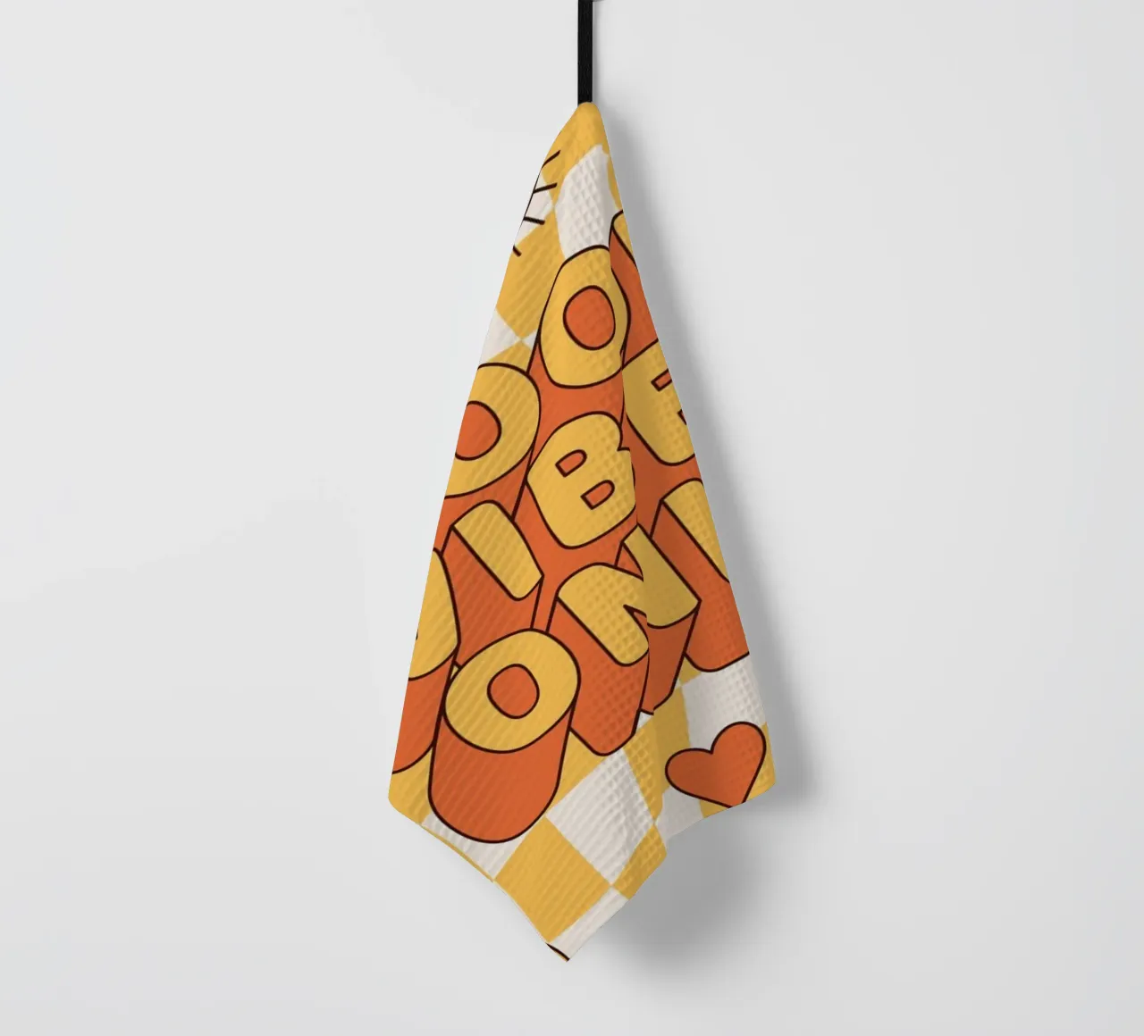 Positive Vibes Art | Groovy Good Vibes Only Print torchon de NorwesClub