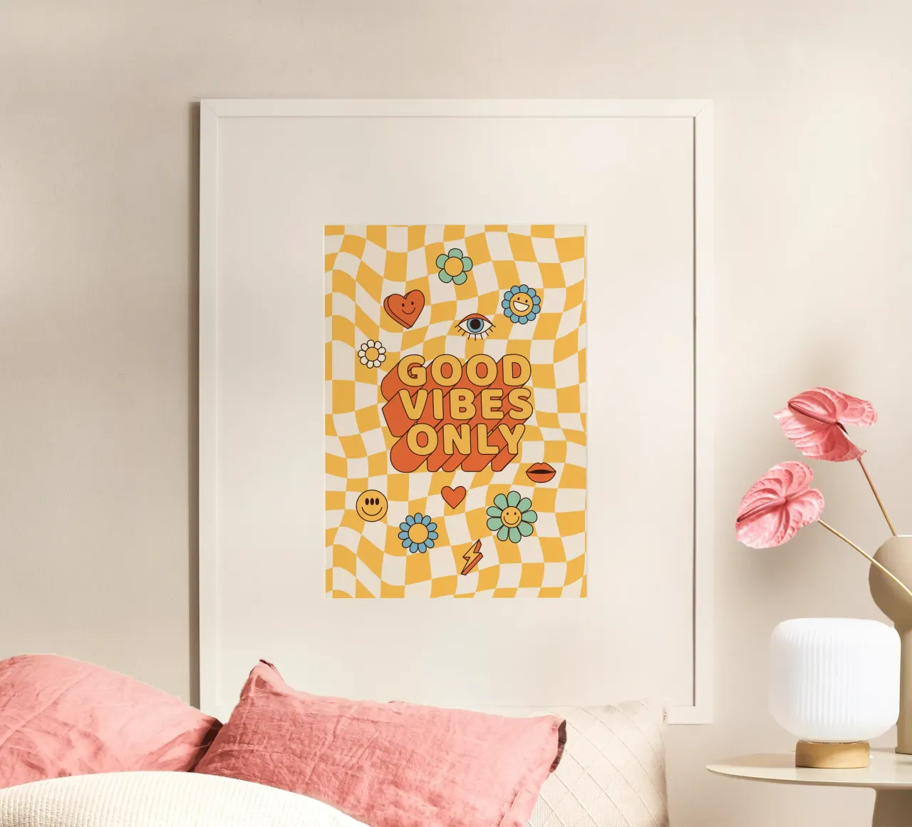 Positive Vibes Art | Stampa Groovy Good Vibes Only carta hahnemühle da NorwesClub