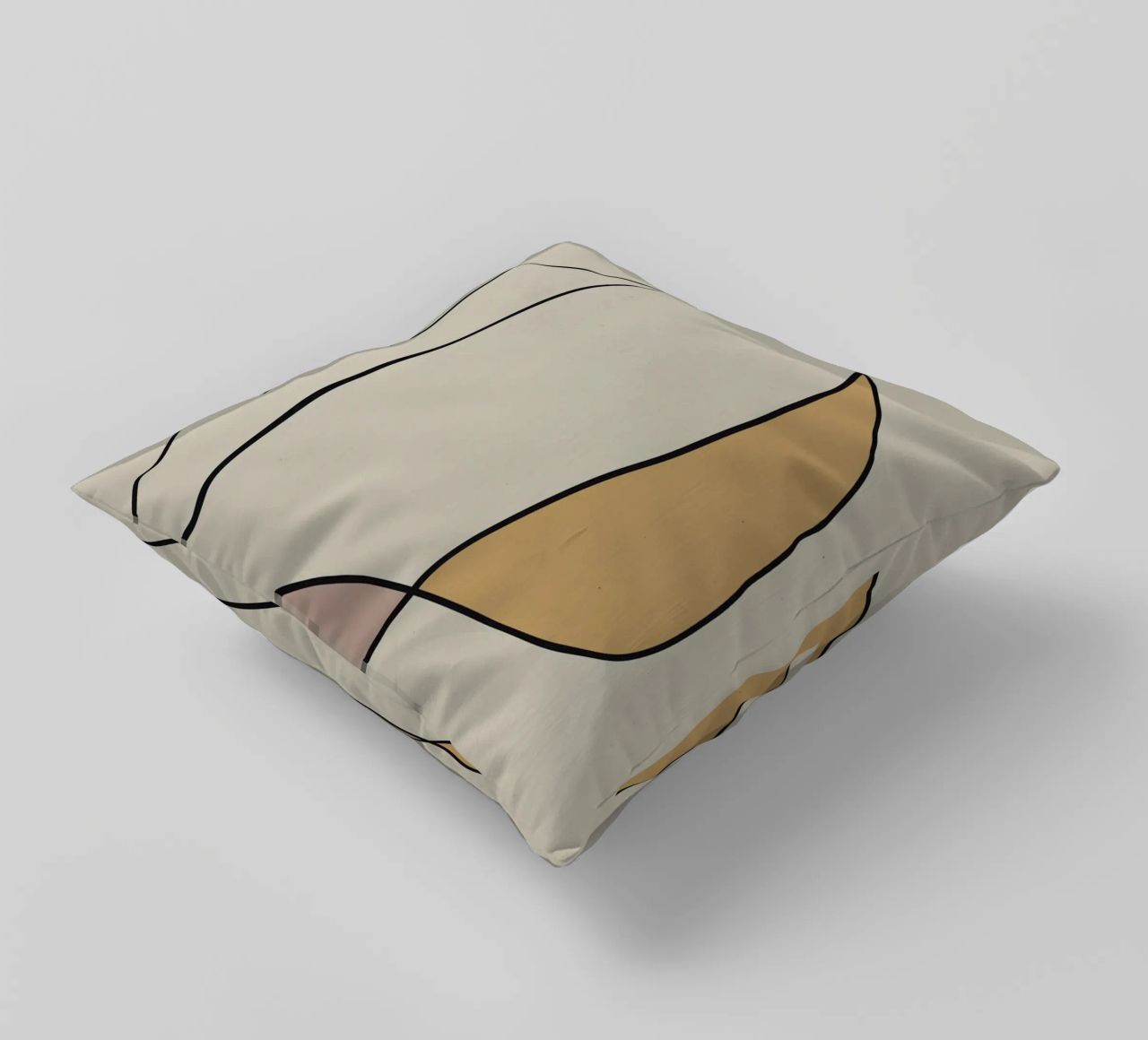 Minimal graceful line art abstract 10 cuscino da Little Dean