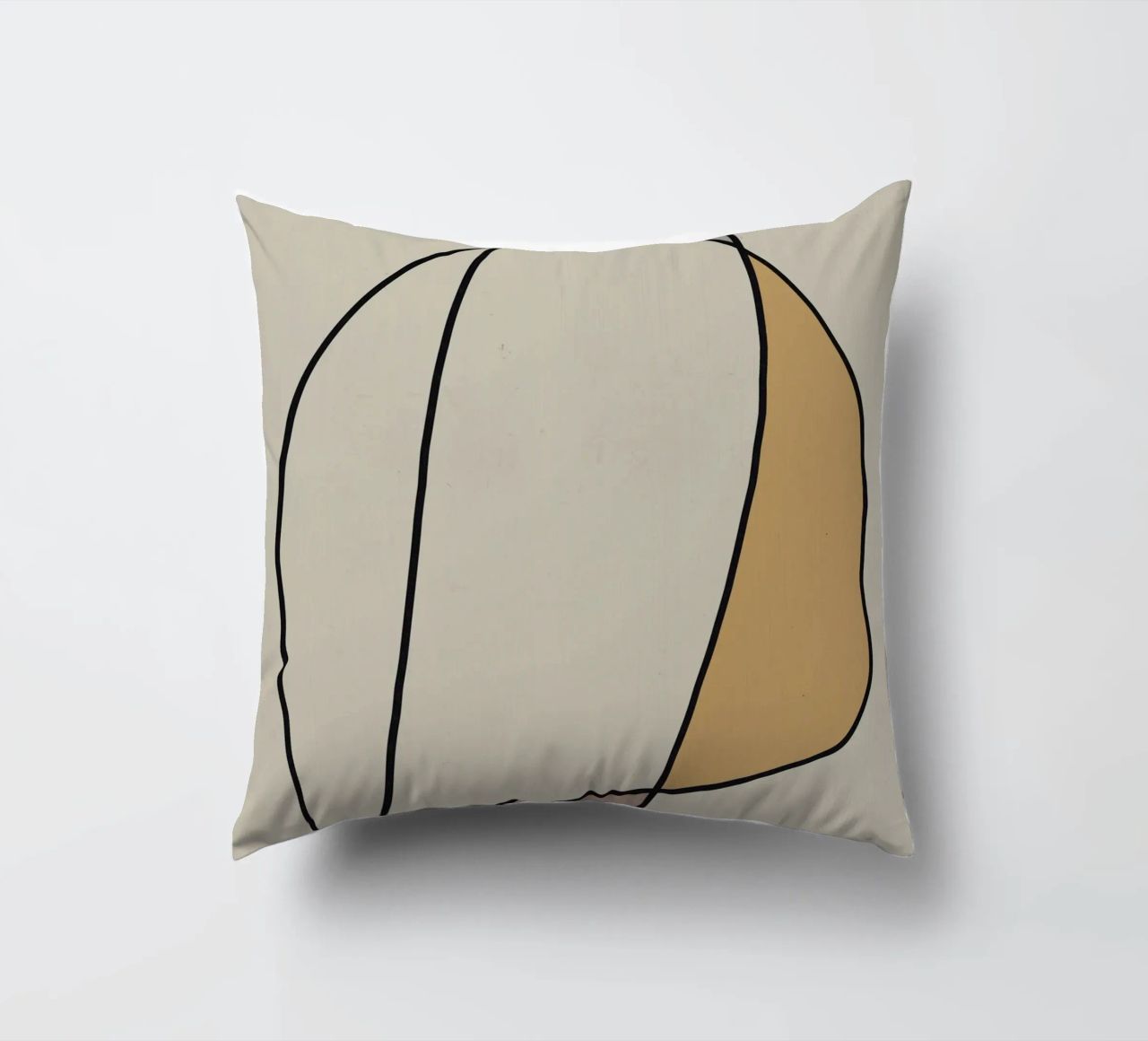 Minimal graceful line art abstract 10 cuscino da Little Dean