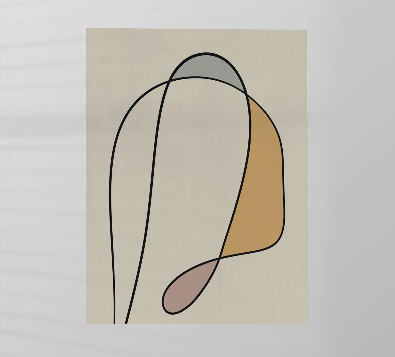 Minimal graceful line art abstract 10 pellicola backlit da Little Dean