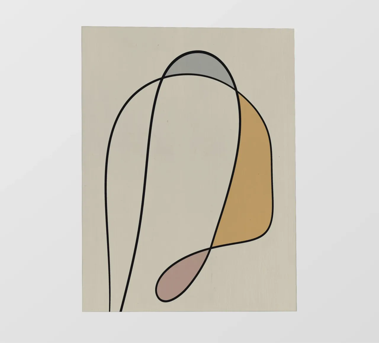 Arte lineal minimalista abstracto 10 lámina retroiluminada de Little Dean