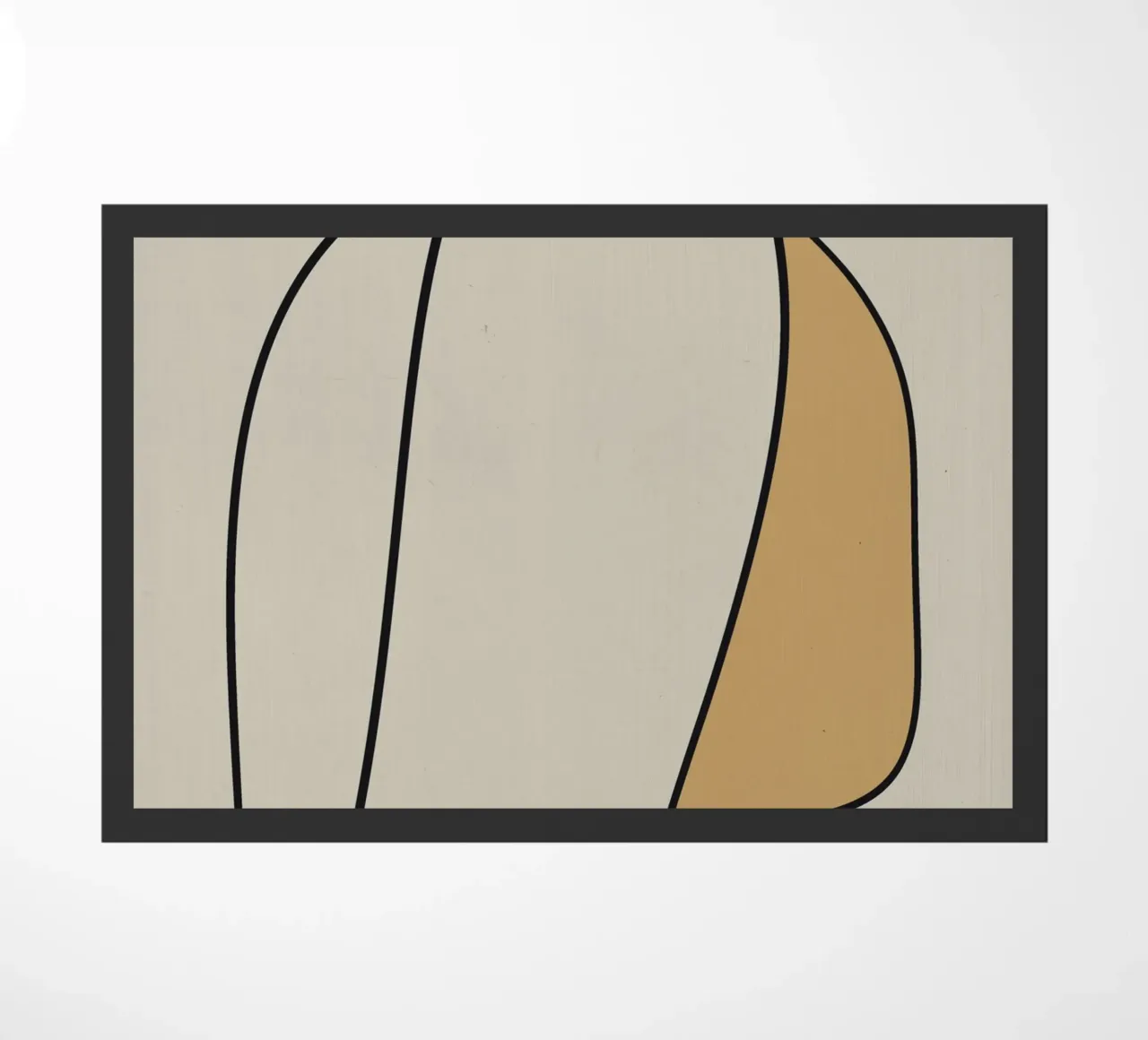 Minimale sierlijke abstracte lijnkunst 10 deurmat van Little Dean