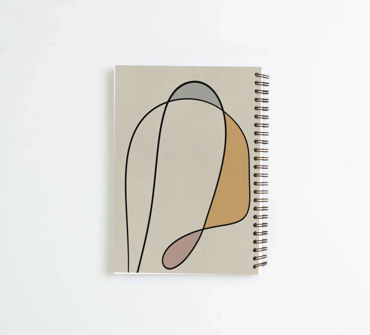 Minimal graceful line art abstract 10 spiral notebook by Little Dean
