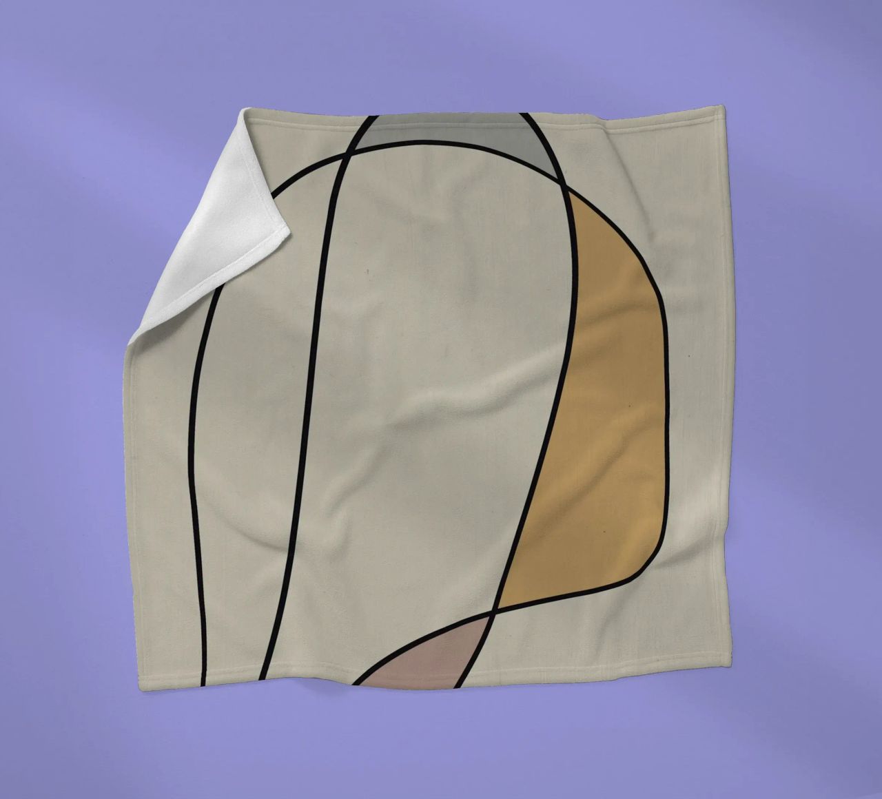 Minimal graceful line art abstract 10 coperta in pile da Little Dean