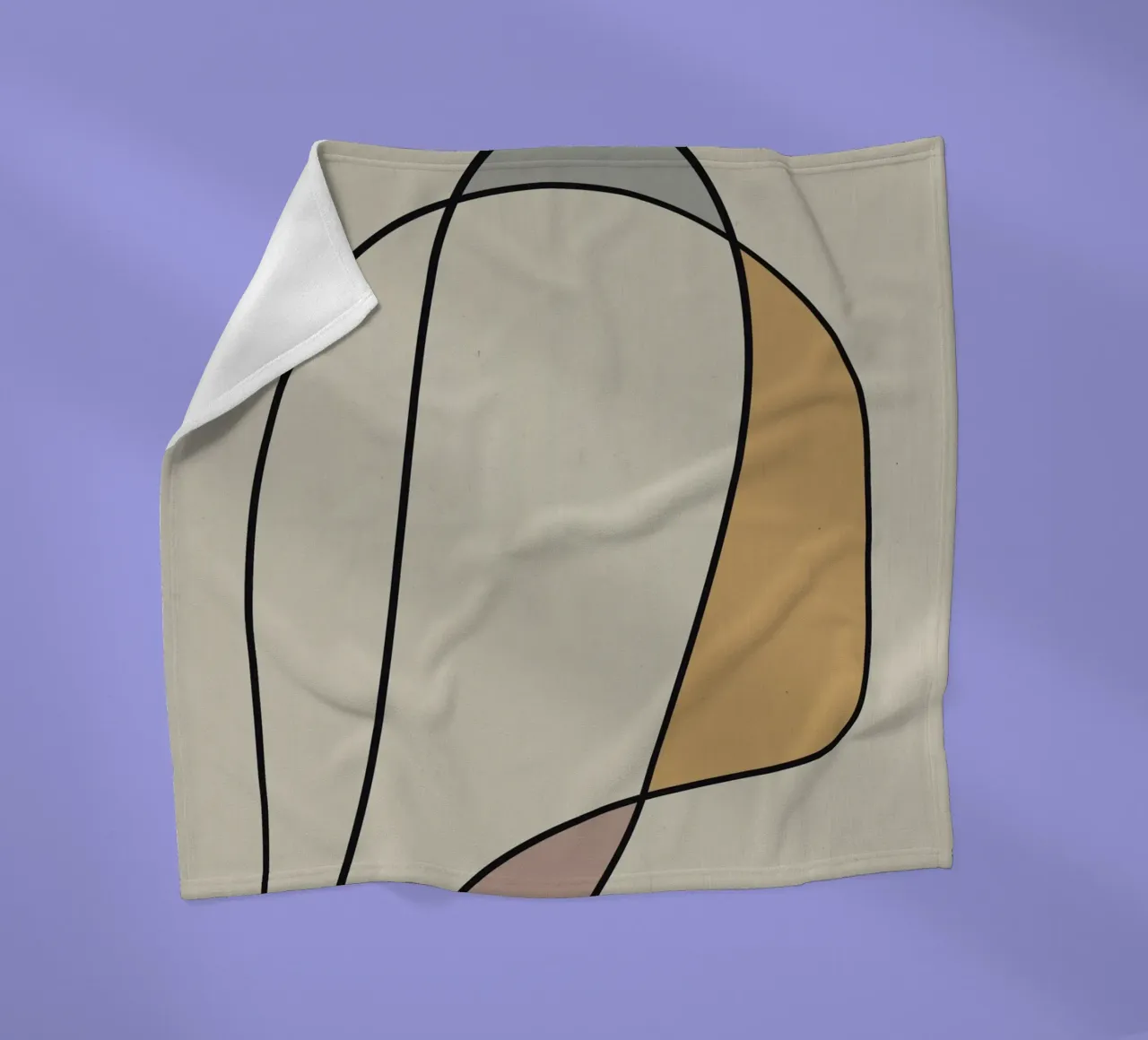 Arte lineal minimalista abstracto 10 manta de franela de Little Dean