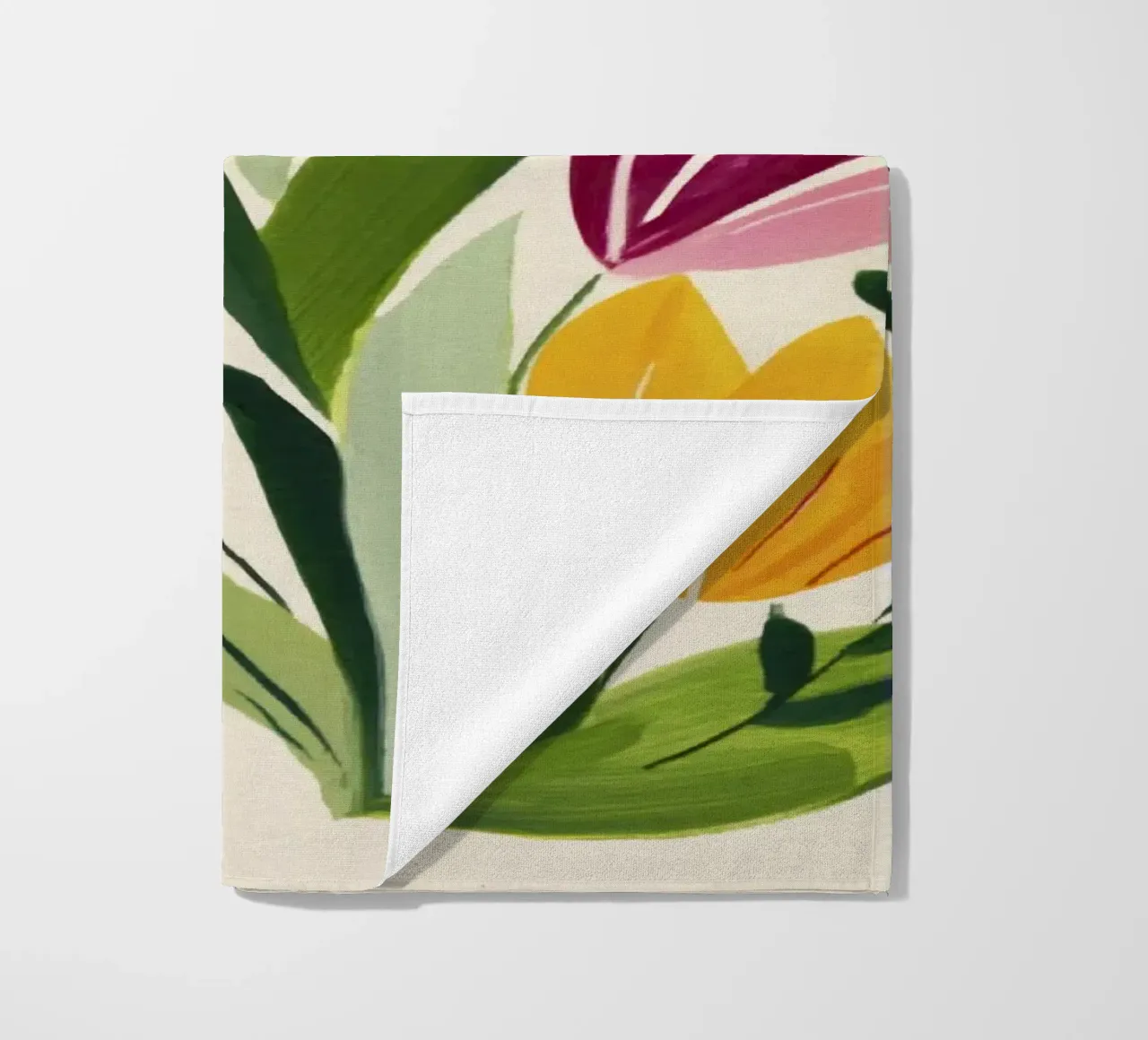 Bouquet di fiori stravaganti in stile naif ispirato a Matisse telo mare da Modern Muse