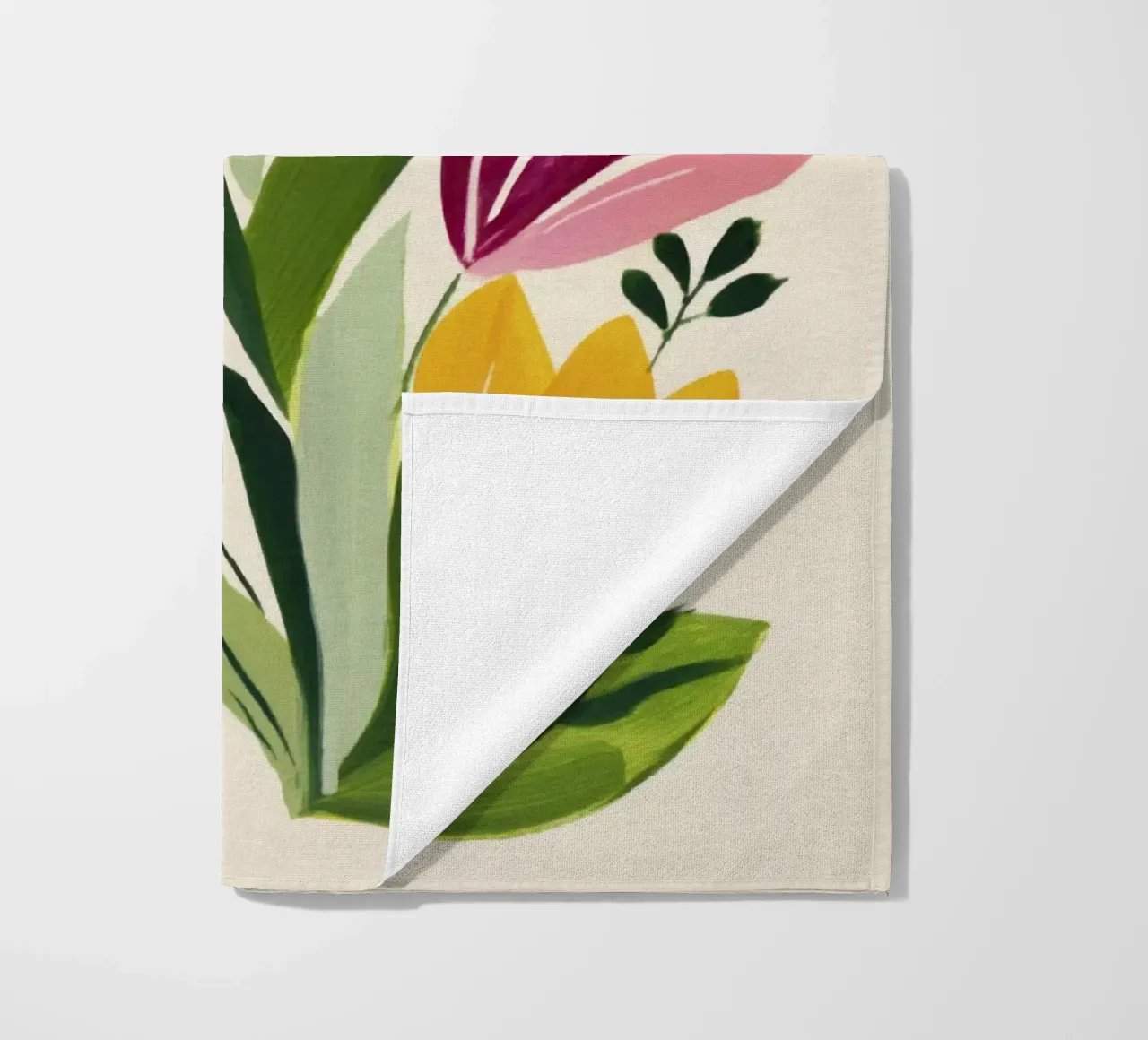 Bouquet di fiori stravaganti in stile naif ispirato a Matisse telo mare da Modern Muse