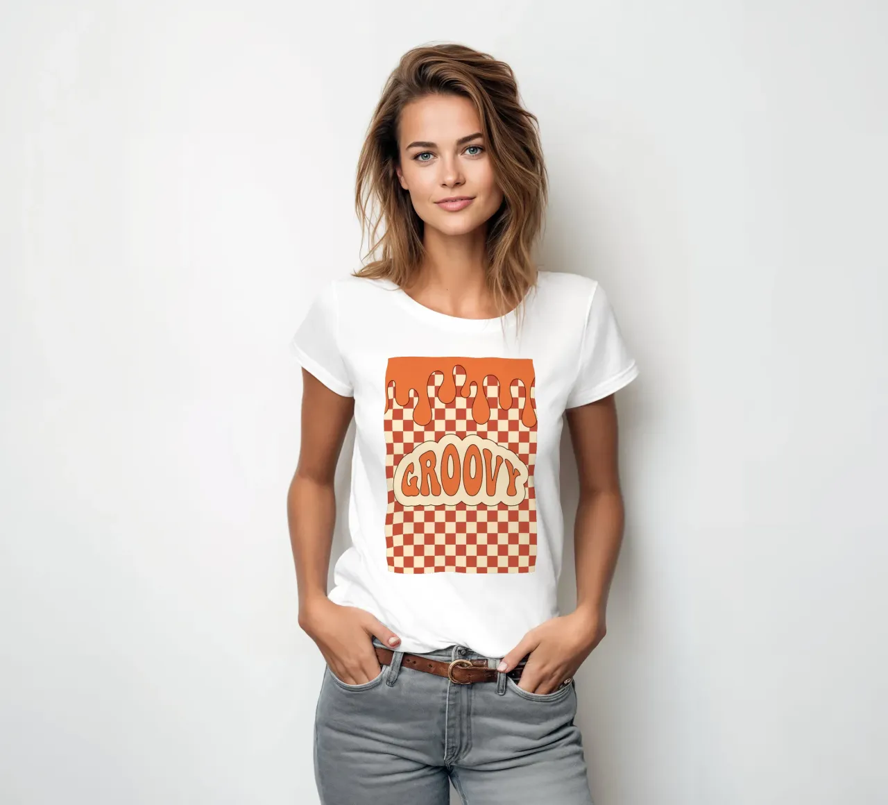 Groovy Aesthetic Art | Retro GROOVY Cloud Print camiseta de mujer de NorwesClub