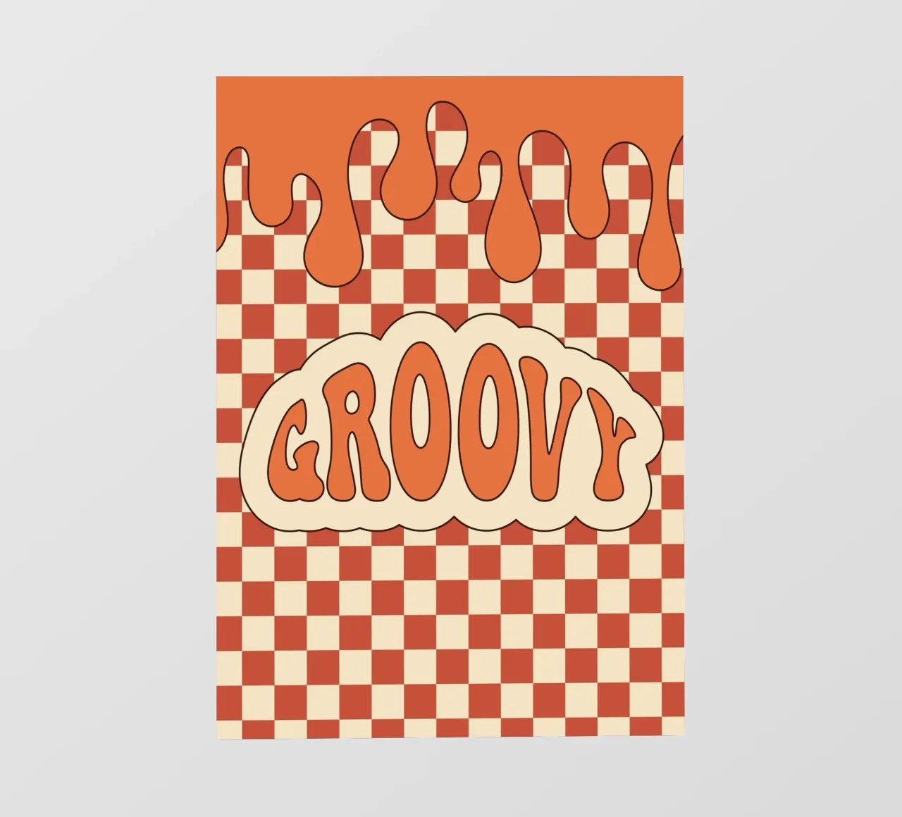 Groovy Ästhetische Kunst | Retro GROOVY Cloud Print PVC Plane von NorwesClub