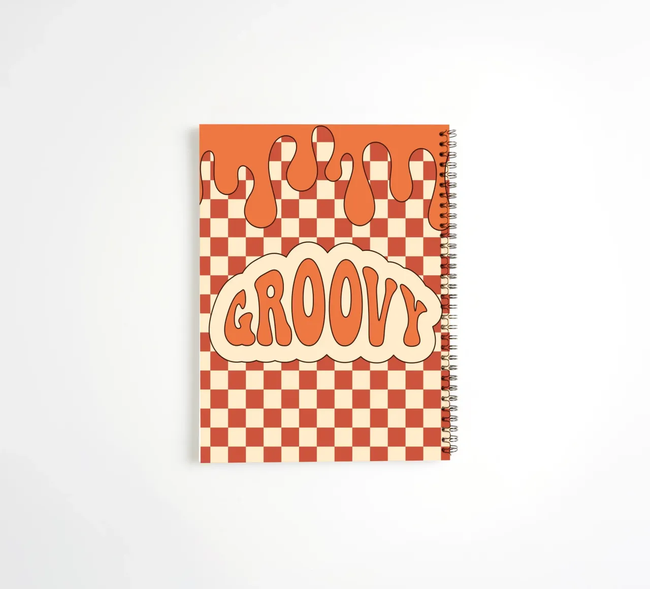 Groovy Aesthetic Art | Retro GROOVY Cloud Print spiral notebook by NorwesClub