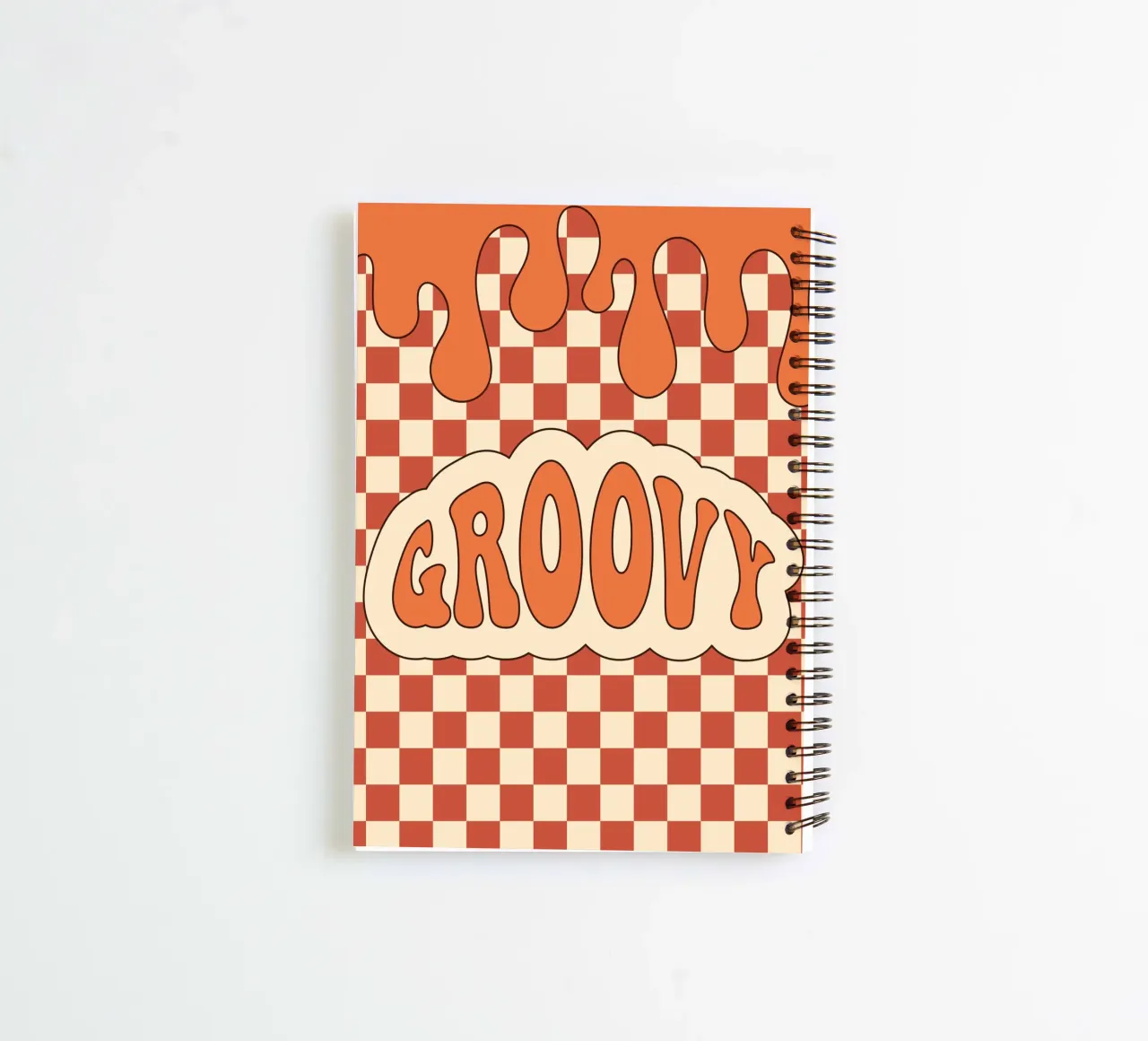 Groovy Aesthetic Art | Retro GROOVY Cloud Print spiral notebook by NorwesClub
