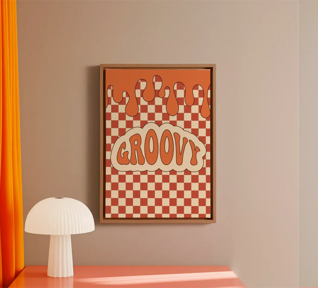 Groovy Aesthetic Art | Retro GROOVY Cloud Print canvas by NorwesClub