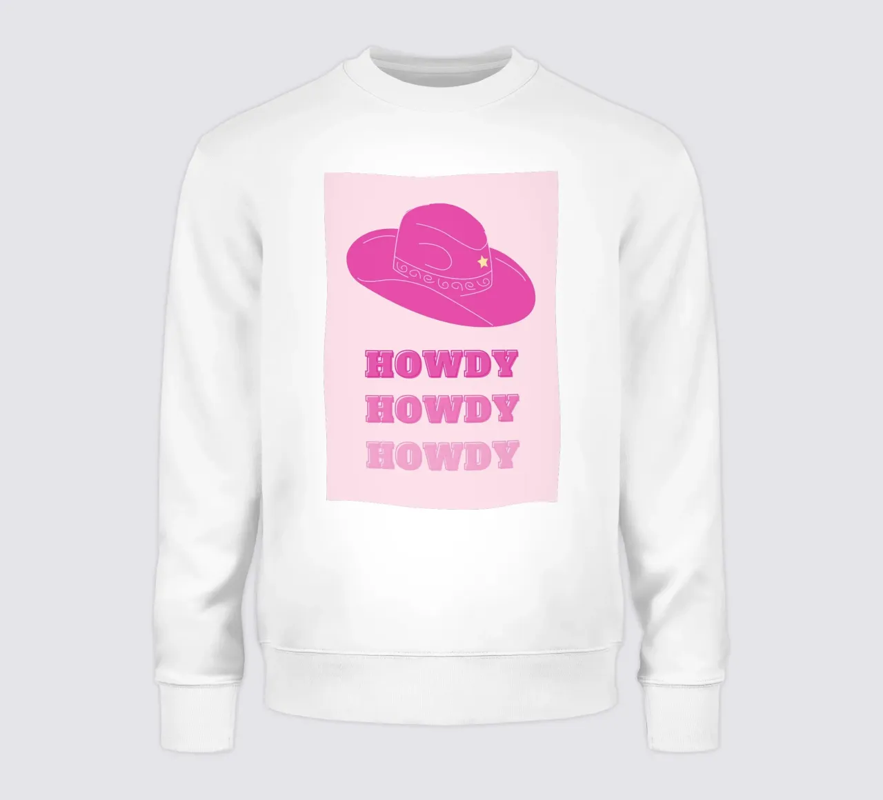 Cowgirl Aesthetic | Chapeau de cow-boy rose Howdy Print sweat de NorwesClub