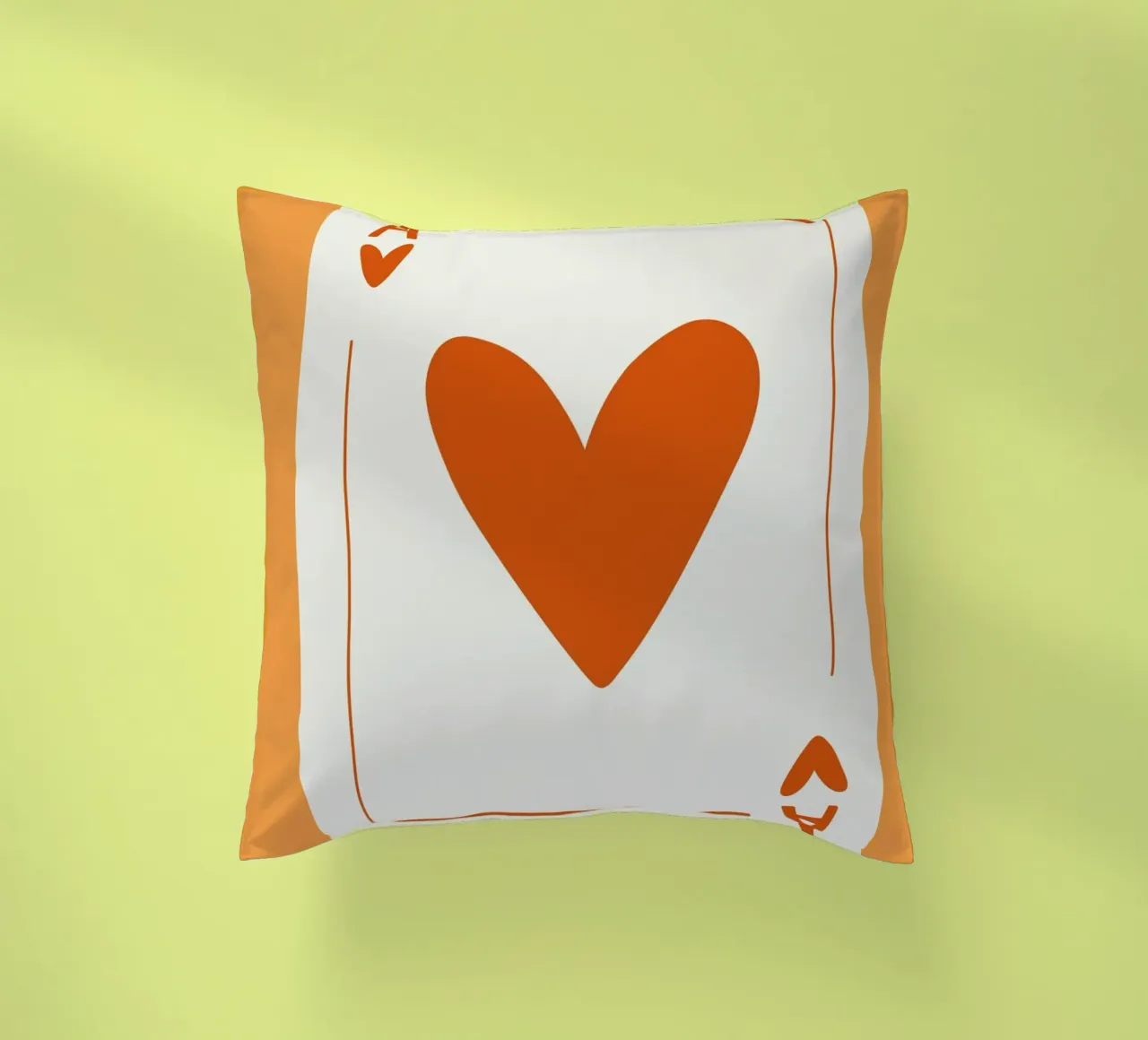 Minimalist Heart Design | Ace of Hearts Print decorative cushion by NorwesClub