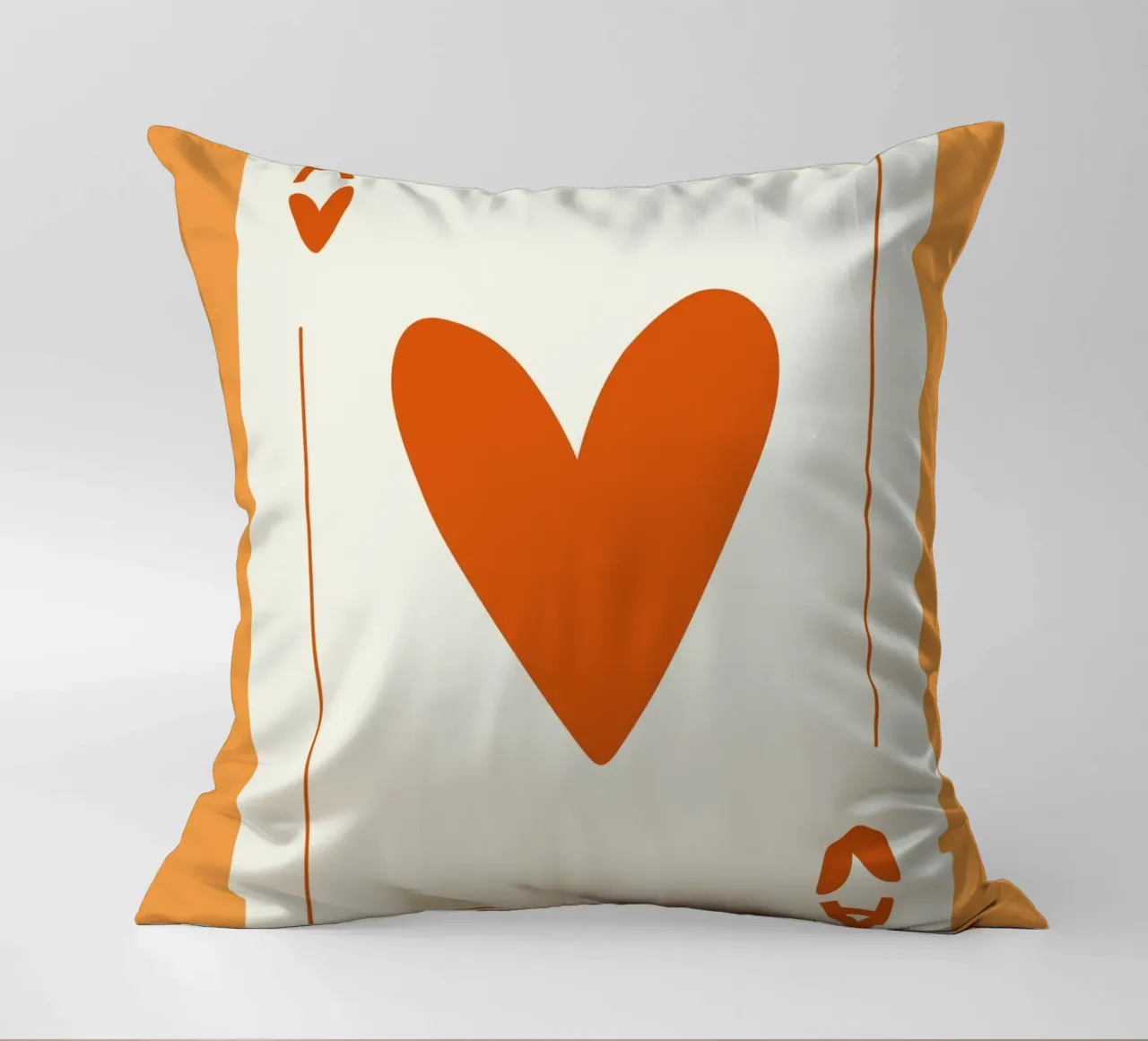 Minimalist Heart Design | Ace of Hearts Print decorative cushion by NorwesClub