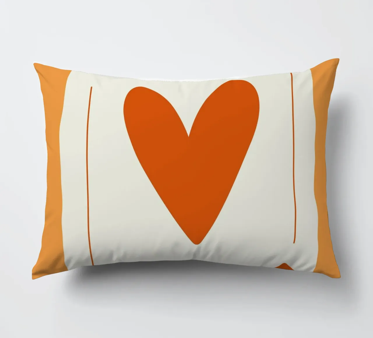 Minimalist Heart Design | Ace of Hearts Print decorative cushion by NorwesClub