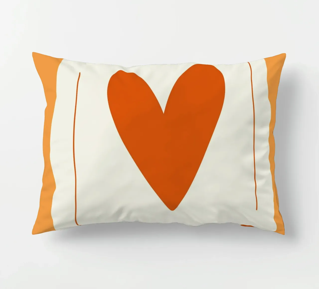 Minimalist Heart Design | Ace of Hearts Print decorative cushion by NorwesClub
