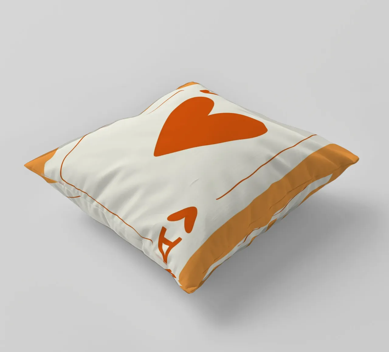 Minimalist Heart Design | Ace of Hearts Print decorative cushion by NorwesClub