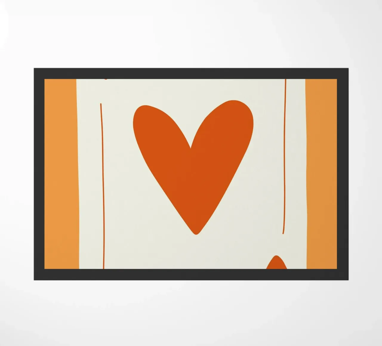 Minimalist Heart Design | Ace of Hearts Print doormat by NorwesClub