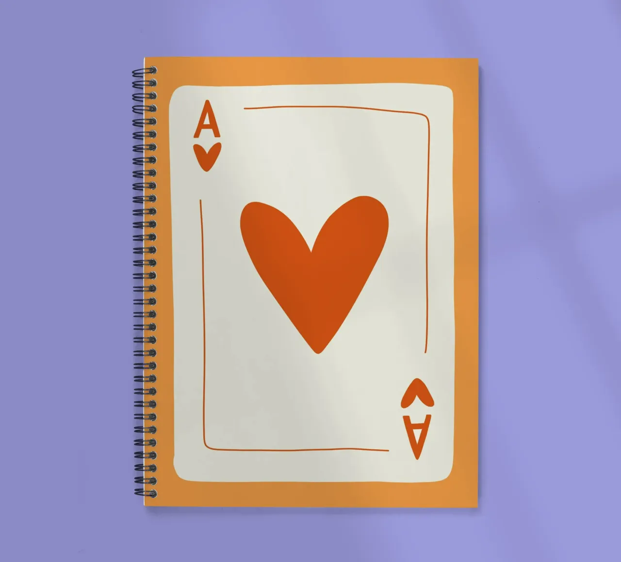 Minimalist Heart Design | Ace of Hearts Print spiral notebook by NorwesClub