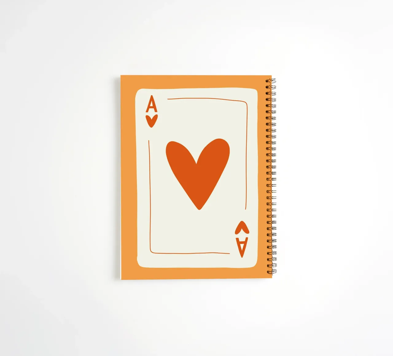 Minimalist Heart Design | Ace of Hearts Print spiral notebook by NorwesClub