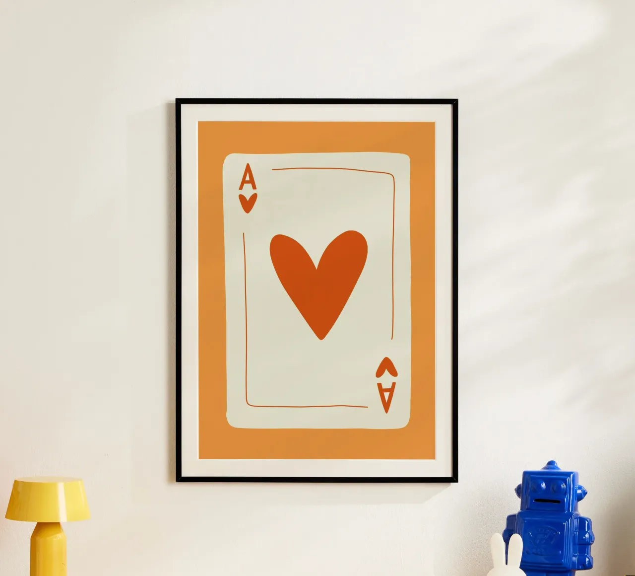 Minimalist Heart Design | Ace of Hearts Print hahnemühle by NorwesClub