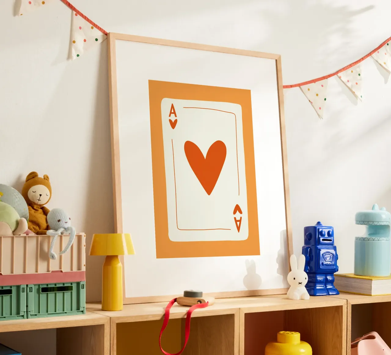 Minimalist Heart Design | Ace of Hearts Print hahnemühle by NorwesClub