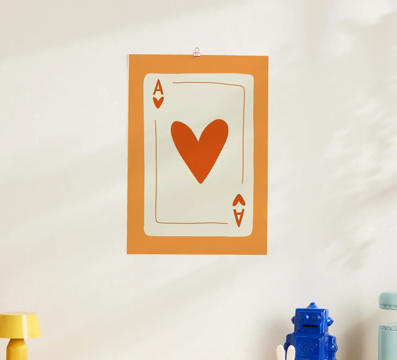 Minimalist Heart Design | Ace of Hearts Print hahnemühle by NorwesClub