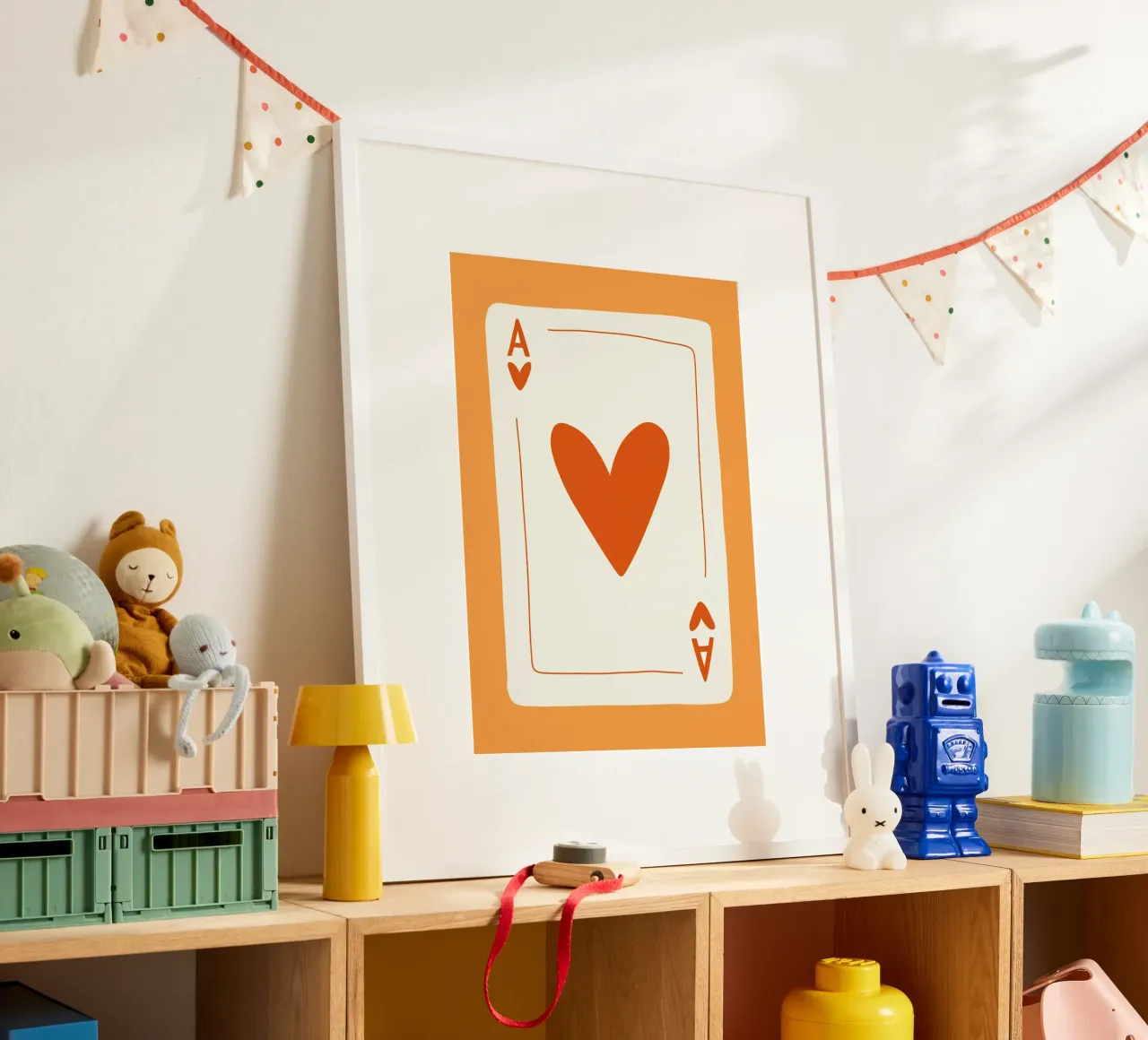 Minimalist Heart Design | Ace of Hearts Print hahnemühle by NorwesClub
