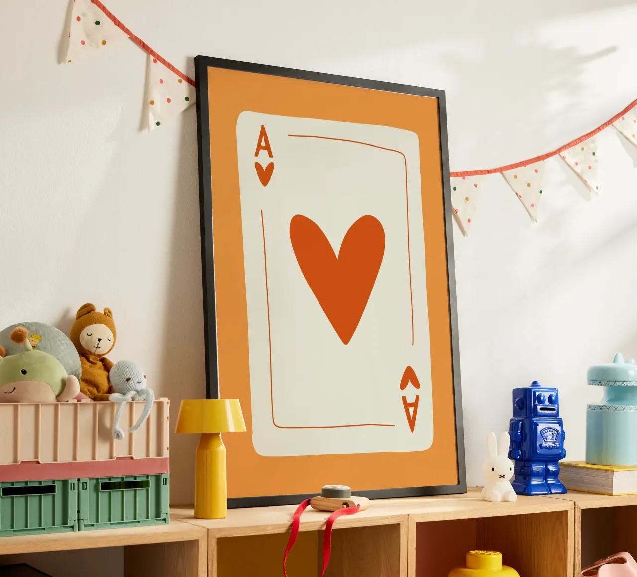 Minimalist Heart Design | Ace of Hearts Print hahnemühle by NorwesClub