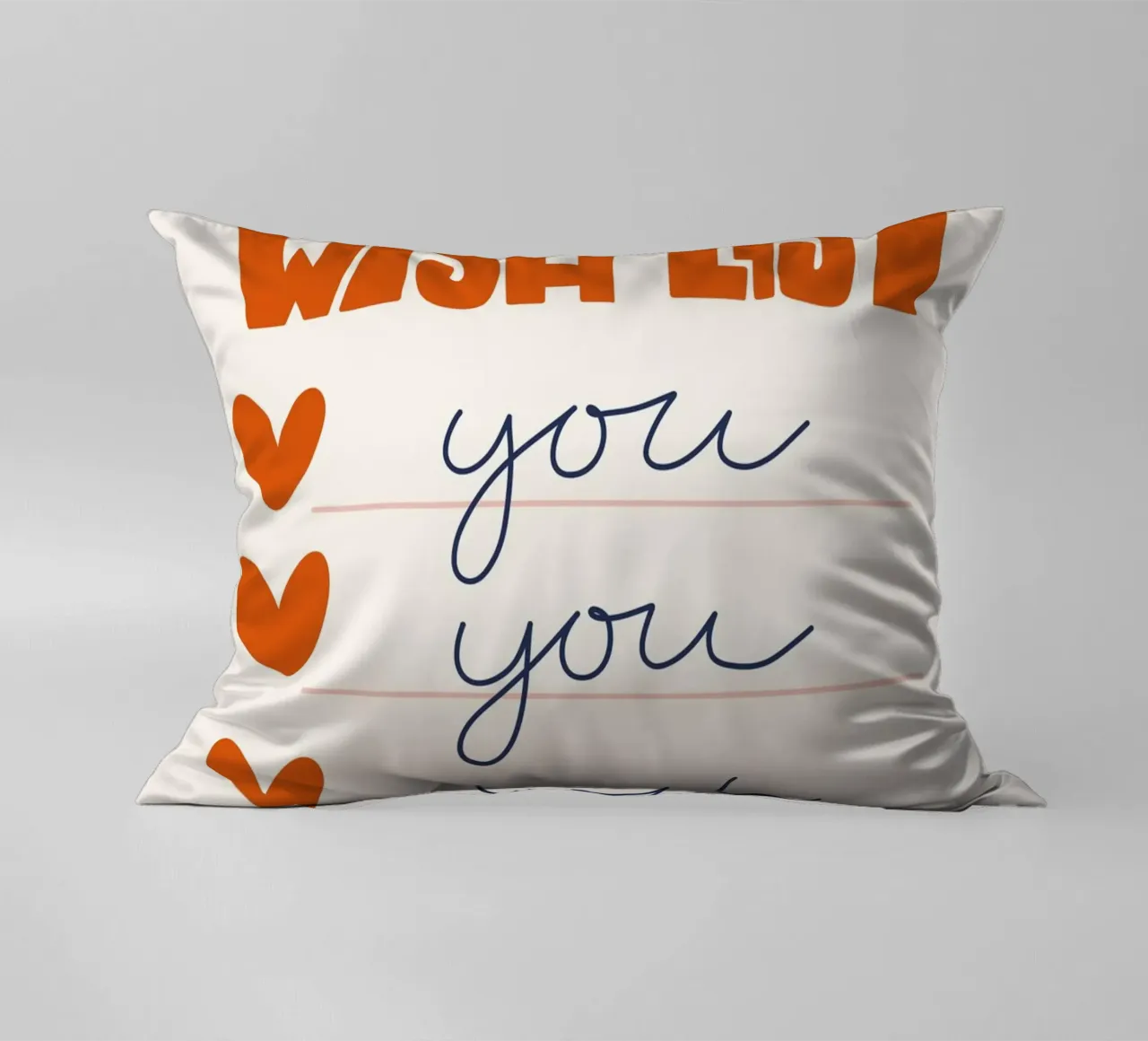 Wish List Art | My Wish List Is You Print decorative cushion by NorwesClub