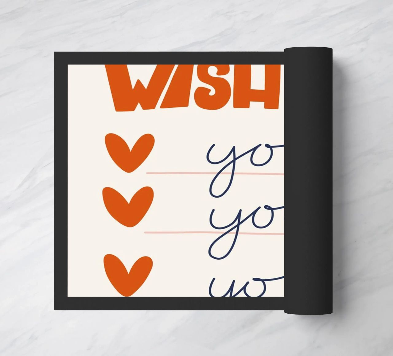 Wish List Art | My Wish List Is You Print doormat by NorwesClub