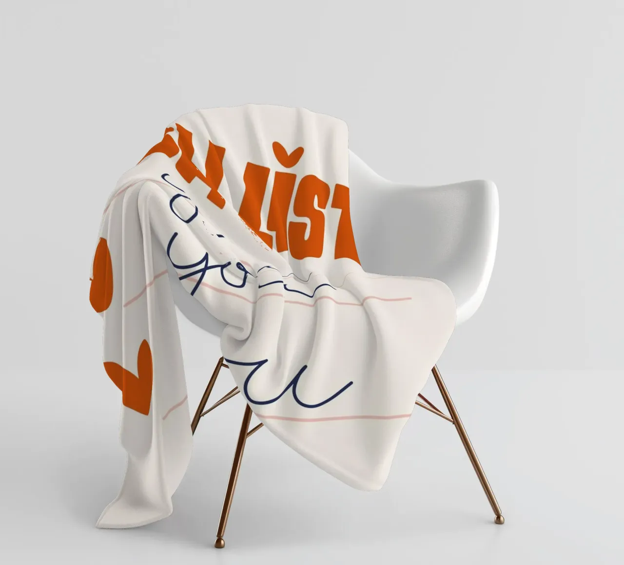 Wish List Art | My Wish List Is You Print fleecedeken van NorwesClub