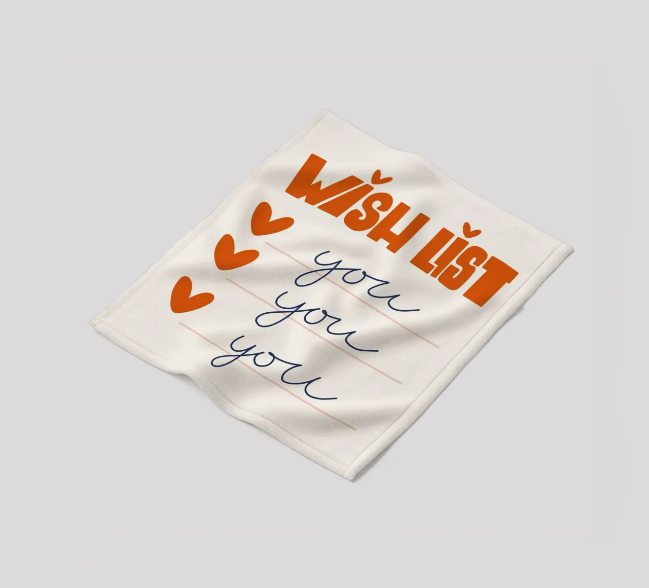Wish List Art | My Wish List Is You Print fleecedeken van NorwesClub