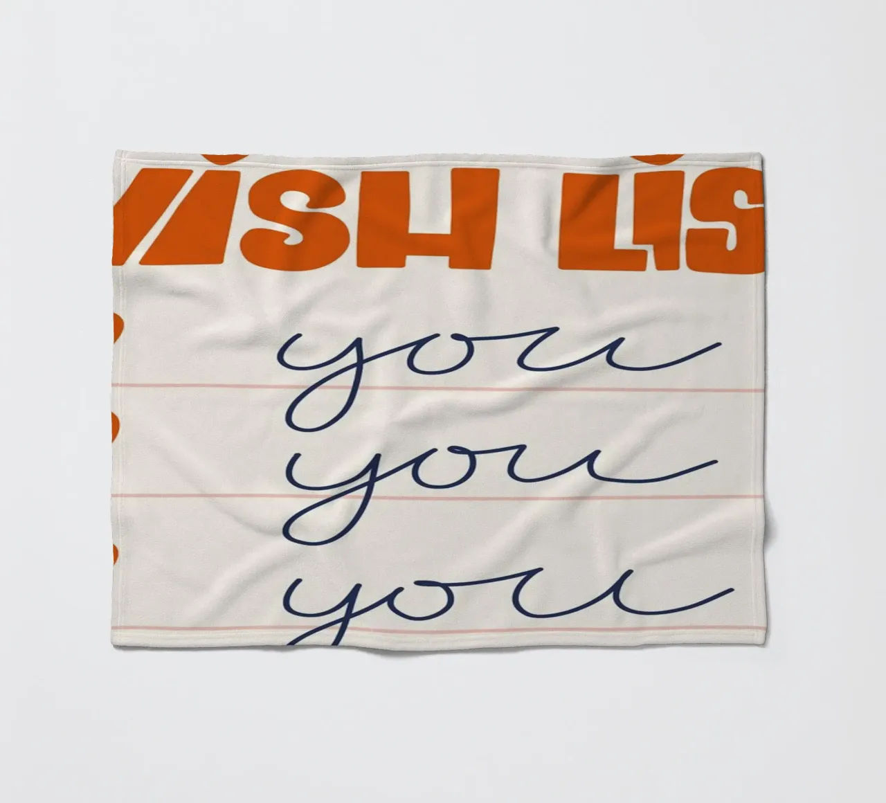 Wish List Art | My Wish List Is You Print fleecedeken van NorwesClub