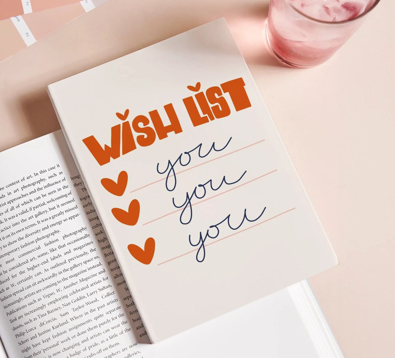 Wish List Art | My Wish List Is You Print carnet de notes de NorwesClub