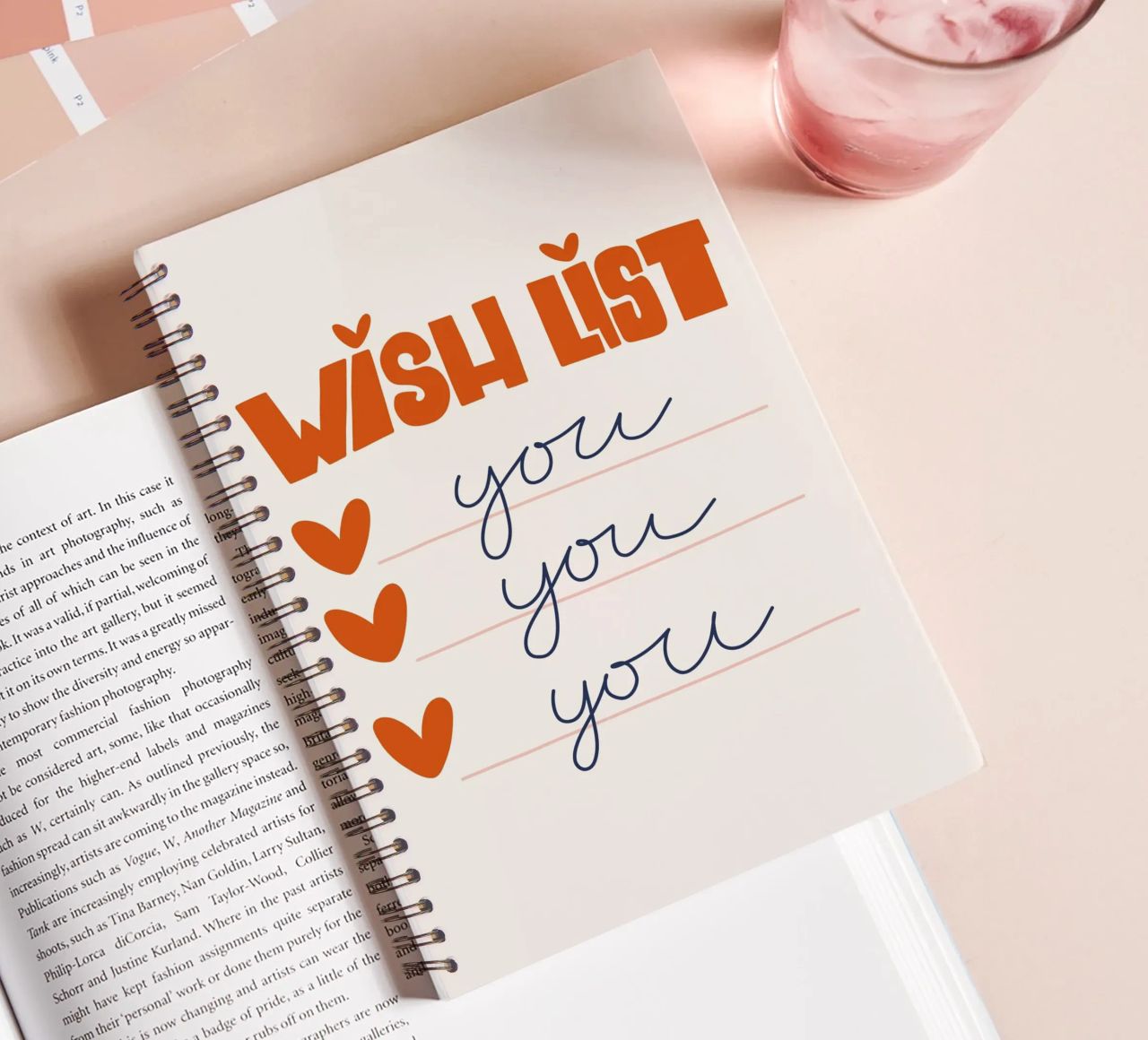 Wish List Art | My Wish List Is You Print spiral notebook by NorwesClub