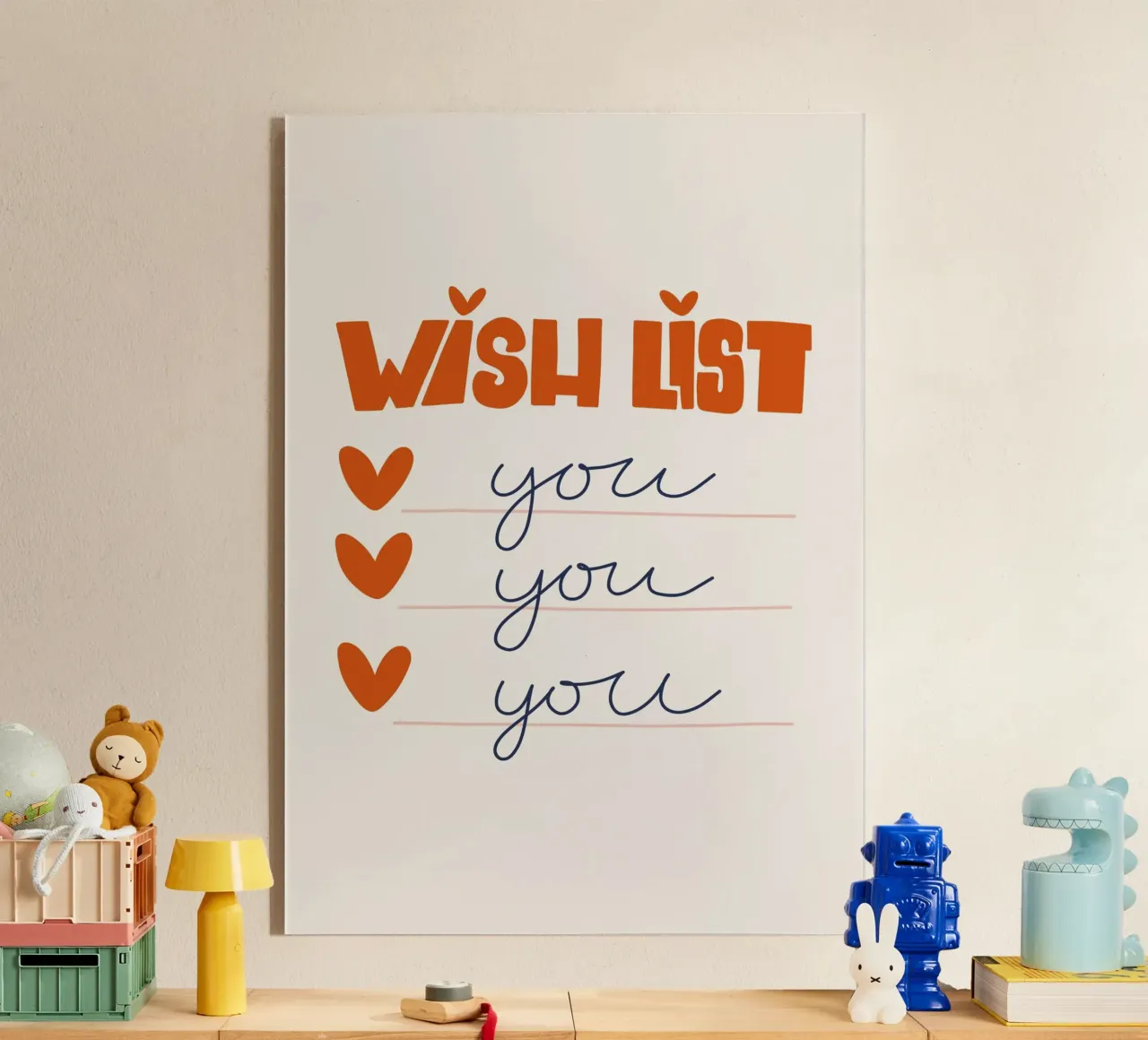 Wish List Art | My Wish List Is You Print plexiglas de NorwesClub