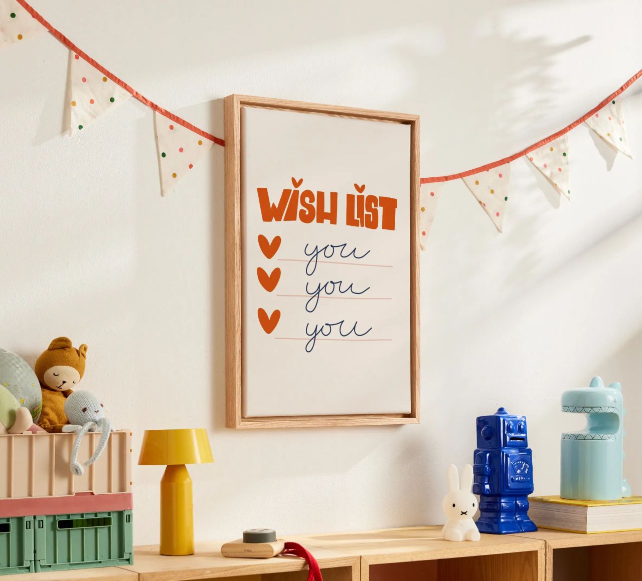 Wish List Art | My Wish List Is You Print toile de NorwesClub