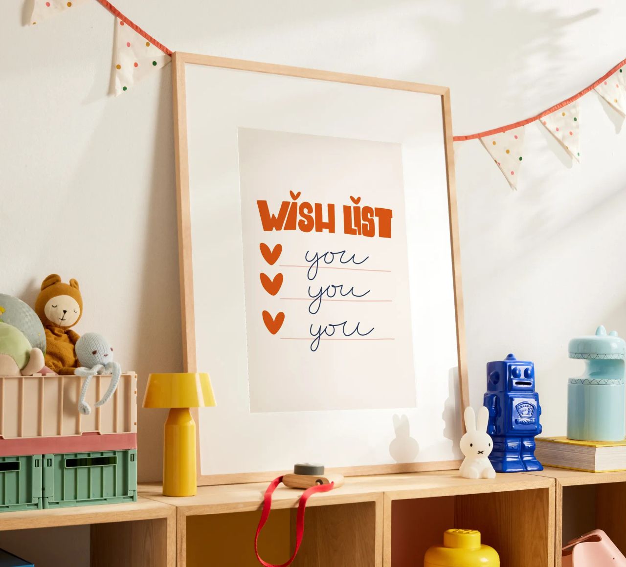 Wish List Art | My Wish List Is You Print poster de NorwesClub