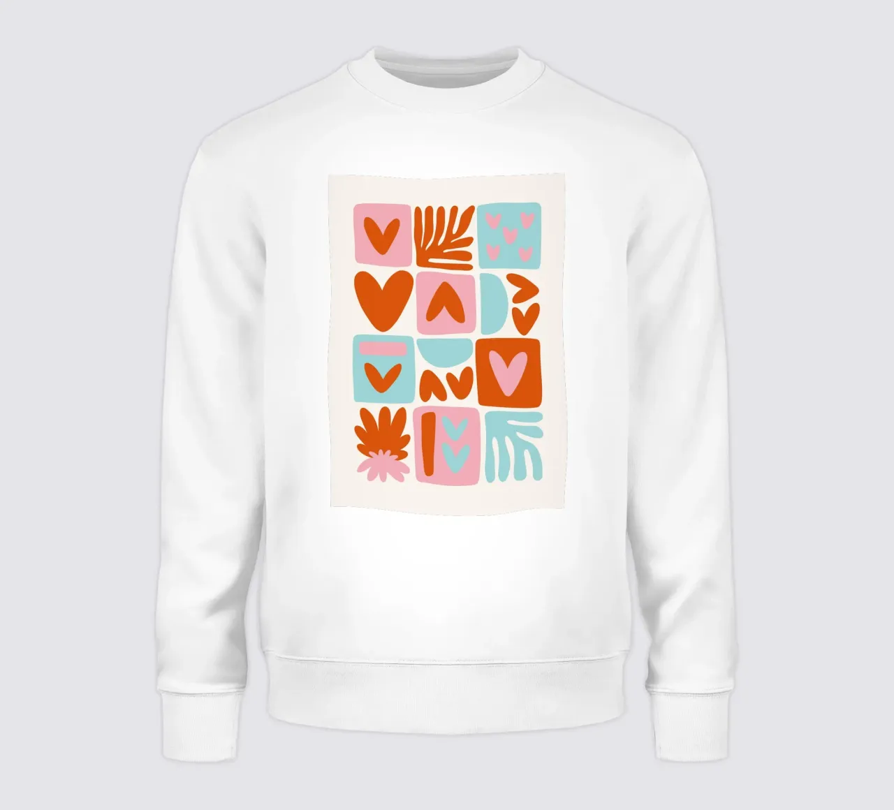 Modern Shape Pattern | Abstract Grid Print sudadera de NorwesClub