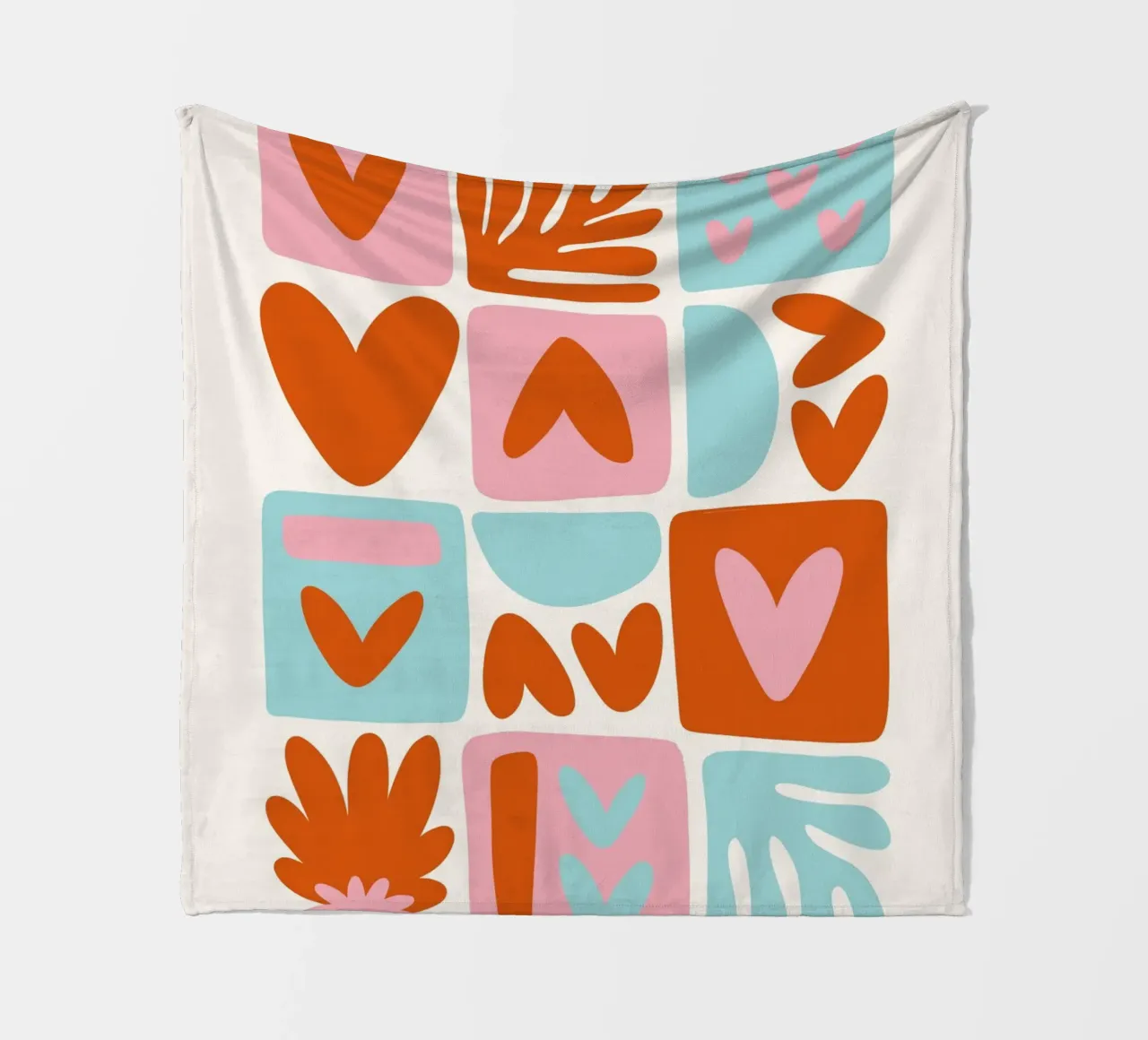 Modern Shape Pattern | Abstract Grid Print manta de franela de NorwesClub