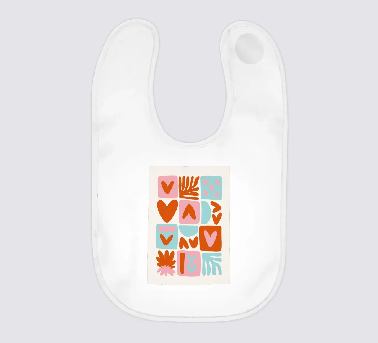 Modern Shape Pattern | Abstract Grid Print babero de NorwesClub