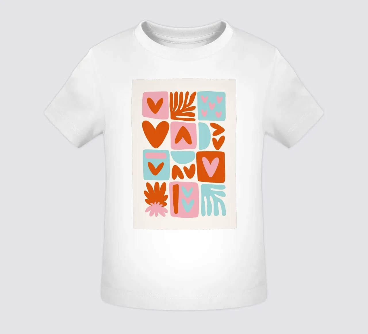 Modern Shape Pattern | Abstract Grid Print camiseta de bebé de NorwesClub