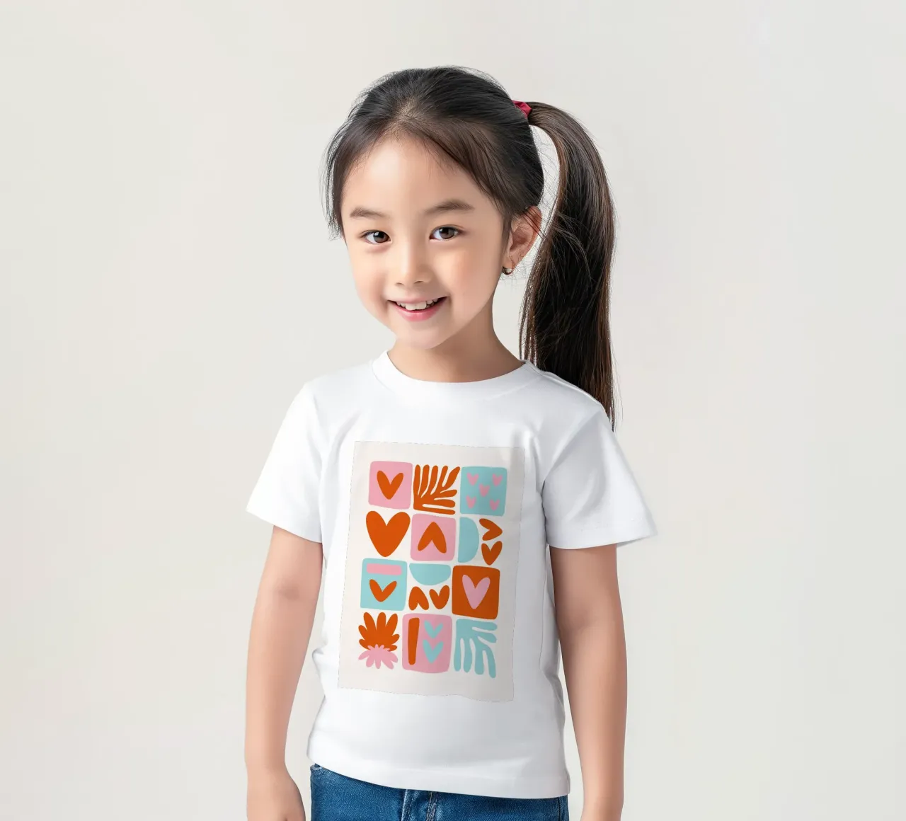 Modern Shape Pattern | Abstract Grid Print camiseta para niños de NorwesClub